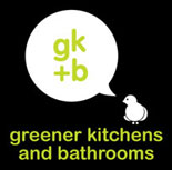 Green Kitchen and Bathroom